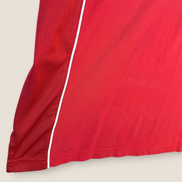 Nike Dry Fit Short Sleeves Cotton Meshed Knit Golf Polo Shirt Men Size L Red - Picture 6 of 12